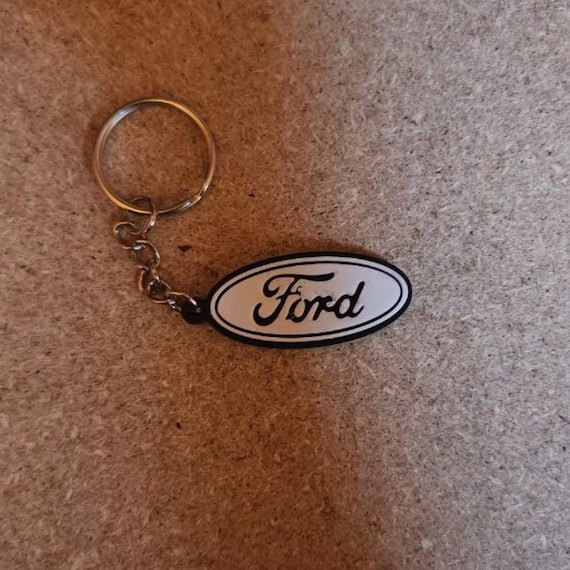 3D Printed Ford Keychain | Oval Emblem Car Accessory | Gift for Ford Owners | Maine Made | Truck & Mustang Fan Gift