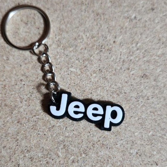 3D Printed Jeep Keychain | Bold Logo Car Accessory | Gift for Jeep Owners | Maine Made